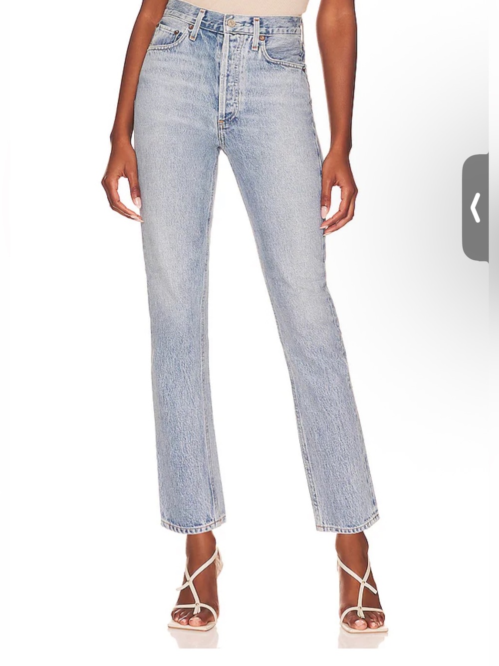 AGOLDE Riley High Rise Straight Crop Jeans in Renewal (Size 25)